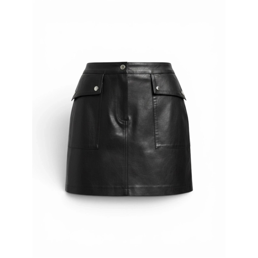 Haute Monde Size L Faux Leather Skirt - Biker Goth Punk - NWOT